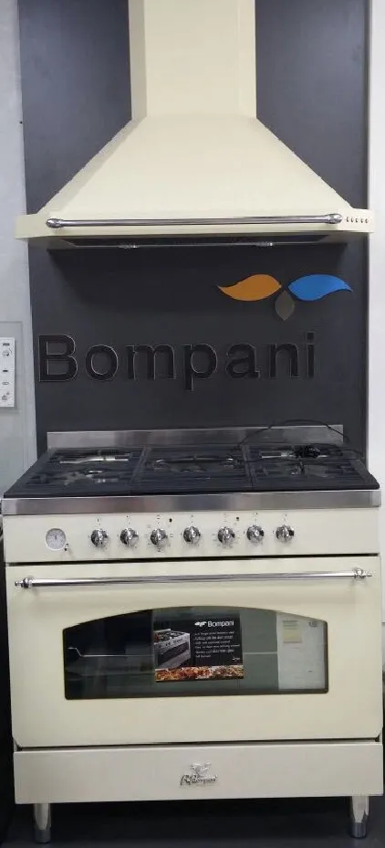 Bompani קולט אדים ארובה כפרי בצבע שמנת רוחב 90 ס"מ BOMPANI RETRO — תמונה 2